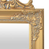 243692 Free-Standing Mirror Baroque Style 160x40 cm Gold