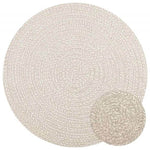 ZNTS Rug ZIZUR Cream Ø 120 cm Jute Look Indoor and Outdoor 4010385