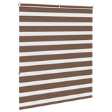 Zebra Blind Brown 130x150 cm Fabric Width 125.9 cm Polyester 4014345