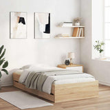 Bed Frame with Drawers without Mattress Sonoma Oak 90x200 cm 3207296
