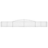 Arched Gabion Baskets 2 pcs 400x50x40/60 cm Galvanised Iron 3146957