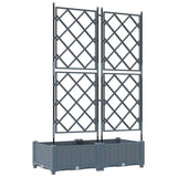 Garden Planter 2 pcs LiGht Grey 80 x 40 x 125.5 cm PP 42002883