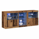 LED Sideboard Old Wood 162 x 37 x 67 cm Engineered Wood 3333115