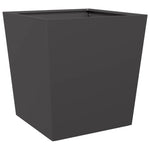 ZNTS Garden Planters Black 2 pcs 50x50x50 cm Steel 851067