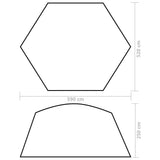 Pool Tent Fabric 590x520x250 cm Green 93040