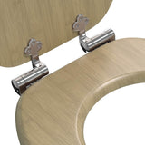 Soft-Close Toilet Seat Light Bamboo Color 44 x 38 cm MDF board 42027175