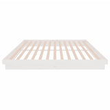 Bed Frame without Mattress White Solid Wood 200x200 cm 819928