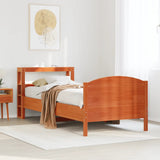 Bed Frame without Mattress Wax Brown 100x200 cm Solid Wood Pine 3306242