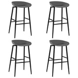 5 Piece Bar Set Black and Grey 3057383