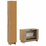 2 Piece Bathroom Cabinet Set EDE Artisan Oak Engineered Wood 3417503