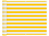 Balcony Screen Yellow and White 110 x 1000 cm Oxford Fabric 42030635