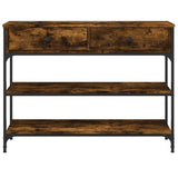 Console Table Smoked Oak 100x25x75 cm Engineered Wood 834182
