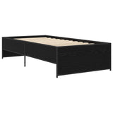 Bed Frame Black Oak 80 x 200 cm Engineered Wood 8009099