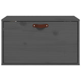 Wall Cabinet Grey 60x30x35 cm Solid Wood Pine 818352