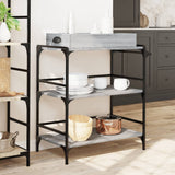 Kitchen Trolley Grey Sonoma 81.5x41x92.5 cm Engineered Wood 842344