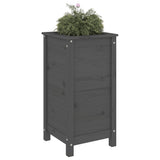 Garden Planter Grey 40x40x78 cm Solid Wood Pine 825277