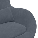 Egg Chair Dark Grey 63 x 73 x 90 cm Velvet 42002725