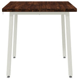 60 x 55 x 75 cm Solid Acacia Wood Dark Brown and White 937566