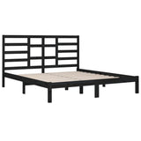 Bed Frame without Mattress Black Solid Wood 200x200 cm 3105819