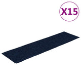 Stair Mats Self-adhesive 15 pcs 76x20 cm Navy Rectangular 326934
