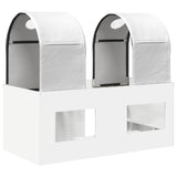 Bed with Tunnel 4 pcs White Engineered Wood 3423491