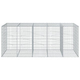 Gabion Basket with Cover 250x100x100 cm Galvanised Iron 3295193