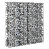 Gabion Wall with Covers Galvanised Steel 80x20x100 cm 143577