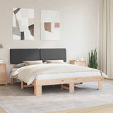 Bed Frame with Upholstered Headboard Dark Grey 180 x 200 cm 3398080