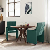 Dining Chairs with Wheels 2 pcs Dark green 58 x 65 x 94 cm 42017834