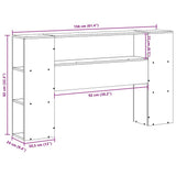 Headboard with Storage White 150 cm Solid Wood Pine 855628