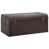 Treasure Chest with Latches Dark Brown 90x50x39.5 cm Plywood 4010549