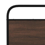 Metal Bed Frame without Mattress Brown Oak 150x200 cm King Size 3318663