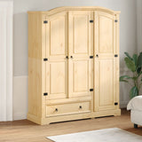 Wardrobe "Corona" 151,5x52x186 cm Solid Wood Pine 4012160