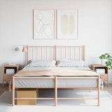 Bedside Cabinets 2 pcs Pink 36x39x50.5 cm Steel 843057