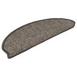 Stair Mats Self-adhesive Sisal-Look 15 pcs 65x21x4 cm Grey and Beige 326872