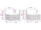 4-Seater Garden Sofa with Cushions Rattan Look PP White 3443987