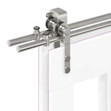 Sliding Door Hardware Kit 400 cm Stainless Steel Silver 3295774