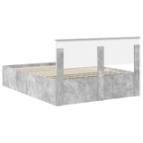 Bed Frame Concrete Grey 150 x 200 cm Engineered Wood 3408658