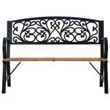 Garden Bench Black Wood 120 cm Durable Garden Bench 47940