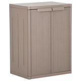 Garden Storage Cabinet Brown 65x45x88 cm PP Wood Look 151239