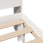 ZNTS Bookcase Bed without Mattress White 100x200cm Solid Wood Pine 3322736