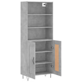 Highboard Concrete Grey 69.5x34x180 cm Engineered Wood 3189953