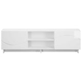 TV Stand 140 x 34.5 x 40 cm High Gloss White Engineered Wood 8011490