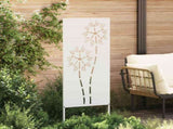 Garden Privacy Screen White 50 x 140 cm Cold-rolled steel 876281