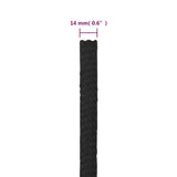 Boat Rope Full Black 14 mm 250 m Polypropylene 152518