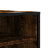 Shoe Bench Smoked Oak 84x40x53.5 cm Engineered Wood and Metal 849231