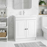 Bathroom under Sink Cabinet High Gloss White 890078