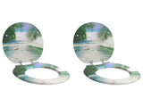 Soft-Close Toilet Seat 2 pcs Green 44 x 38 cm MDF board 3414547
