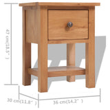 Nightstands 2 pcs 36x30x47 cm Solid Oak Wood 3053416