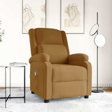 Massage Chair Brown Velvet 342418